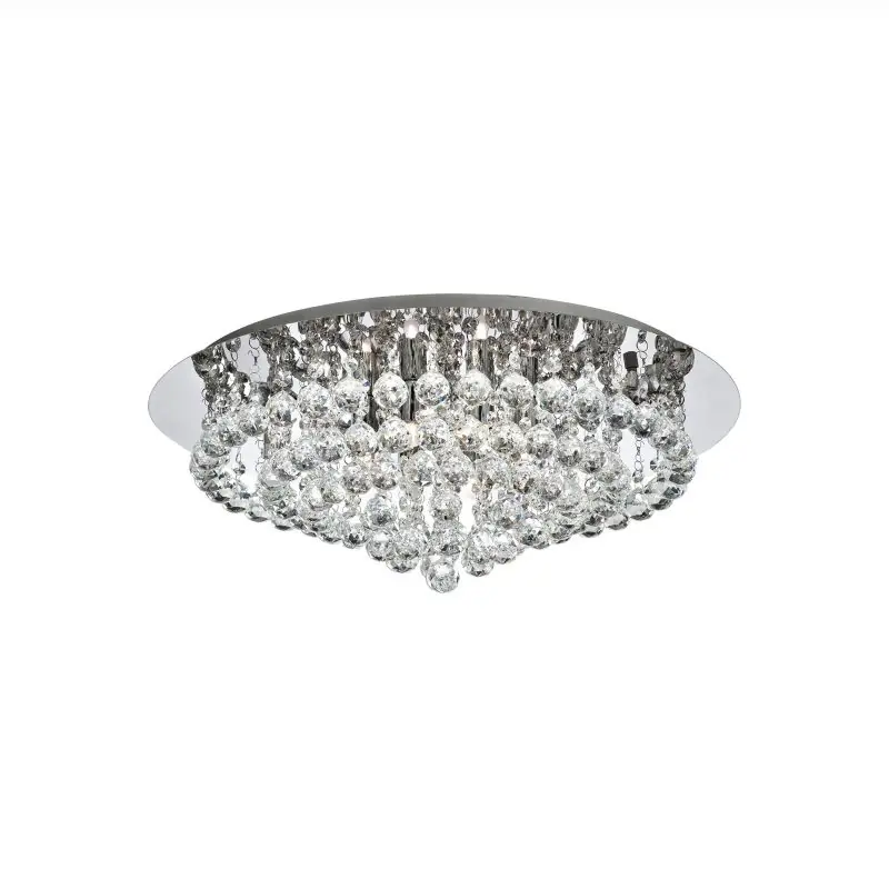 Searchlight Hanna - plafondverlichting - Ø 55 x 20,8 cm - chroom Geld-Terug-Garantie