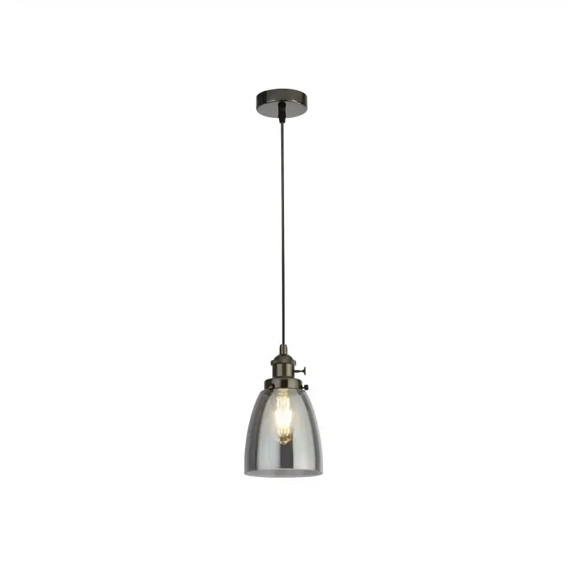 Garantie Inbegrepen Searchlight Pendants - hanglamp - Ø 14 x 150 cm - zwart