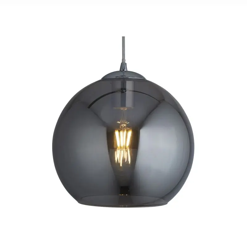 Bestel Nu Searchlight Balls - hanglamp - Ø 25 x 120 cm - gerookt glas