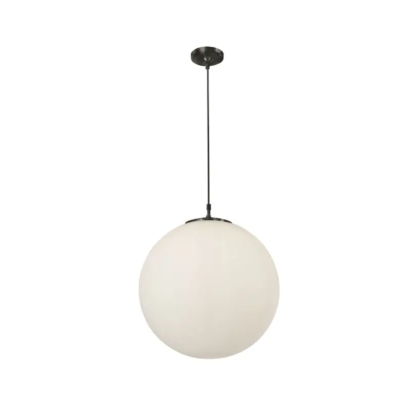 Searchlight Atom - hanglamp - Ø 30 x 120 cm - mat opaal en mat zwart Koop Online