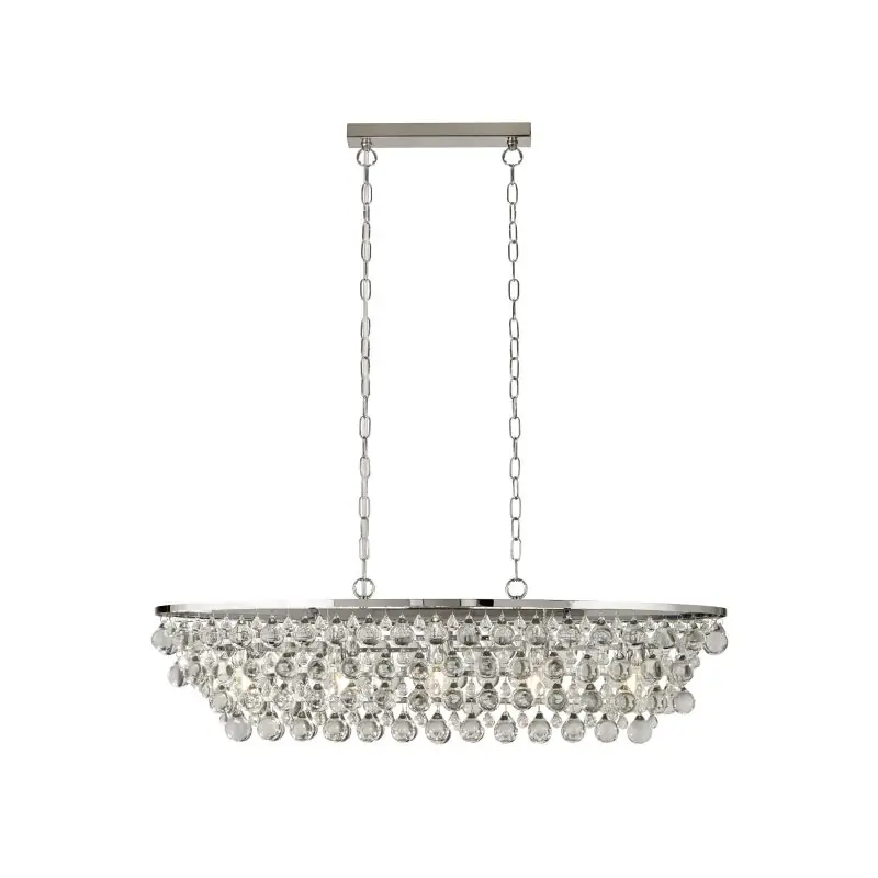 Geld-Terug-Garantie Searchlight Michelle - hanglamp - 92 x 30 x 135 cm - chroom