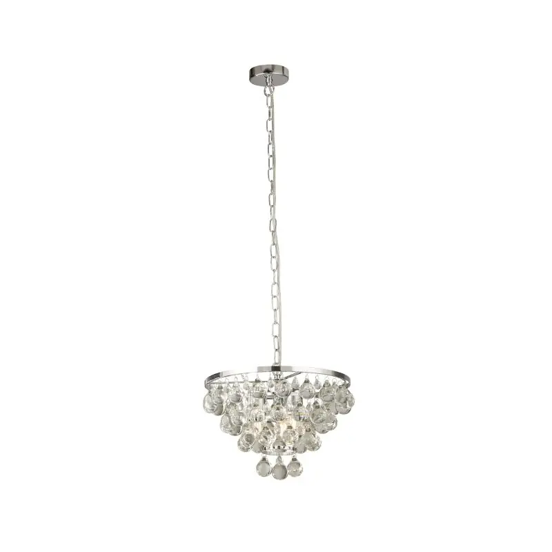 Beperkt Aanbod Searchlight Michelle - hanglamp - Ø 46 x 107 cm - chroom