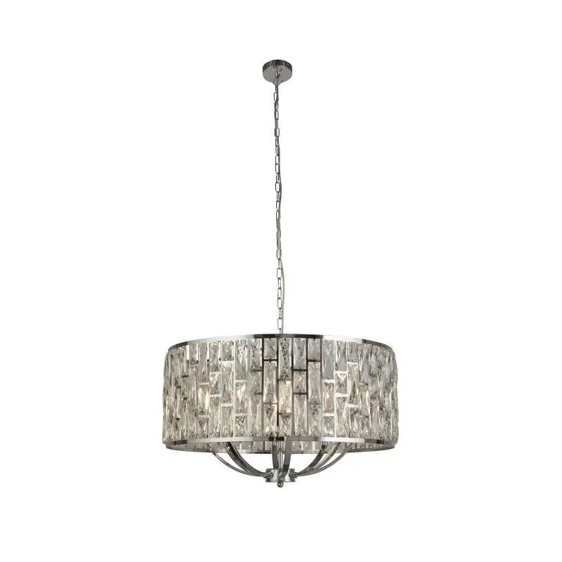 Beste Prijs Searchlight Bijou - hanglamp - Ø 65 x 150 cm - chroom
