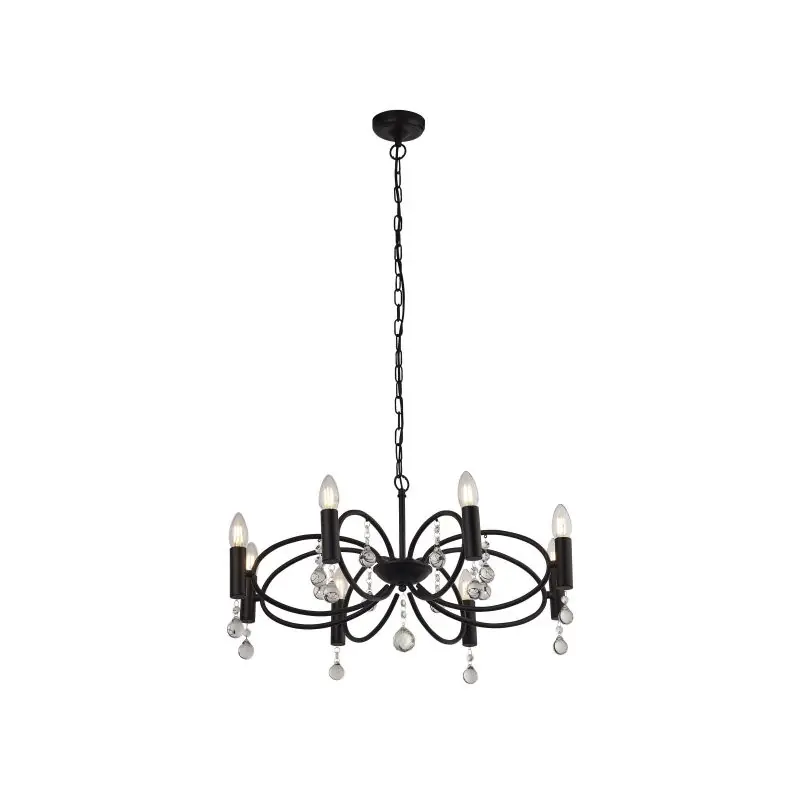 Gratis Retour Searchlight Infinity - luster - Ø 65 x 152 cm - mat zwart