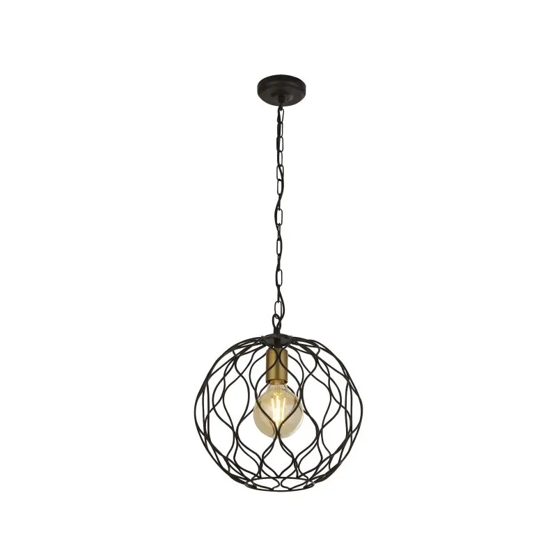 Aanbieding Searchlight Finesse - hanglamp - Ø 31,5 x 85 cm - mat zwart