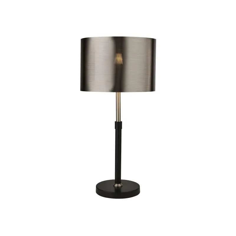 Bestel Nu Searchlight Table - tafellamp - Ø 30 x 61,5 cm - geborsteld zwart chroom