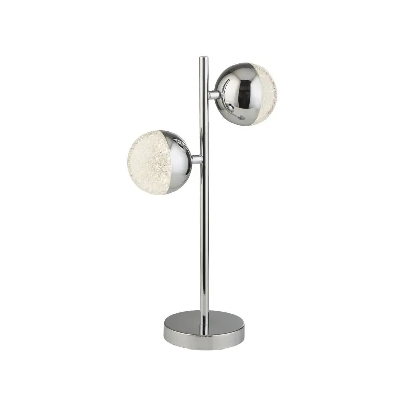 Budget Searchlight Marbles - tafellamp - Ø 13 x 45 cm - 5W LED incl. - chroom