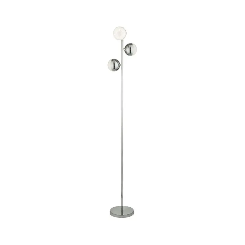Weekendaanbieding Searchlight Marbles - staanlamp - Ø 25 x 152 cm - 5W LED incl. - chroom