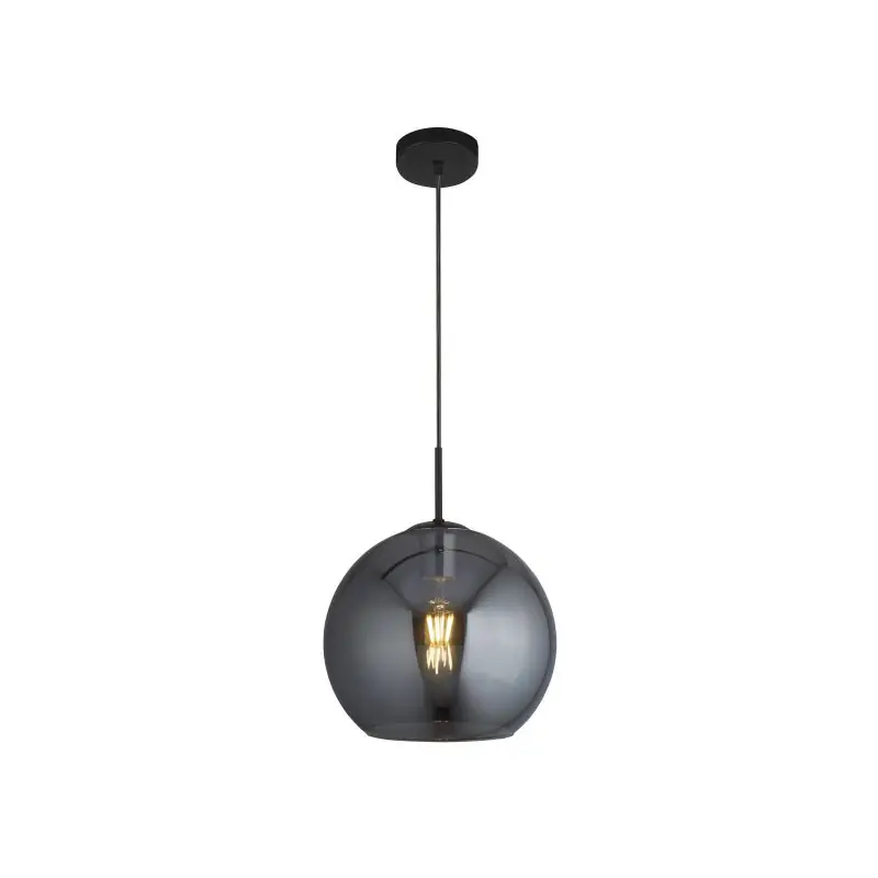 Handgemaakt Searchlight Amsterdam - hanglamp - Ø 30 x 120 cm - zwart