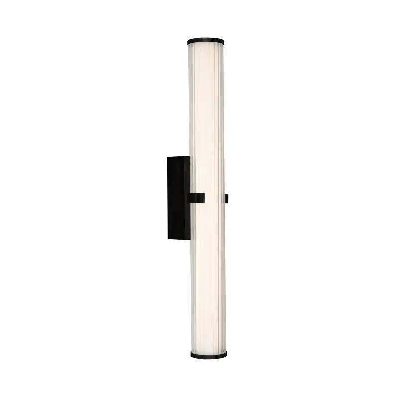 In De Mode Searchlight Clamp - wandverlichting - 63 x 8,5 cm - 21W dimbare LED incl. - IP44 - zwart en transparant