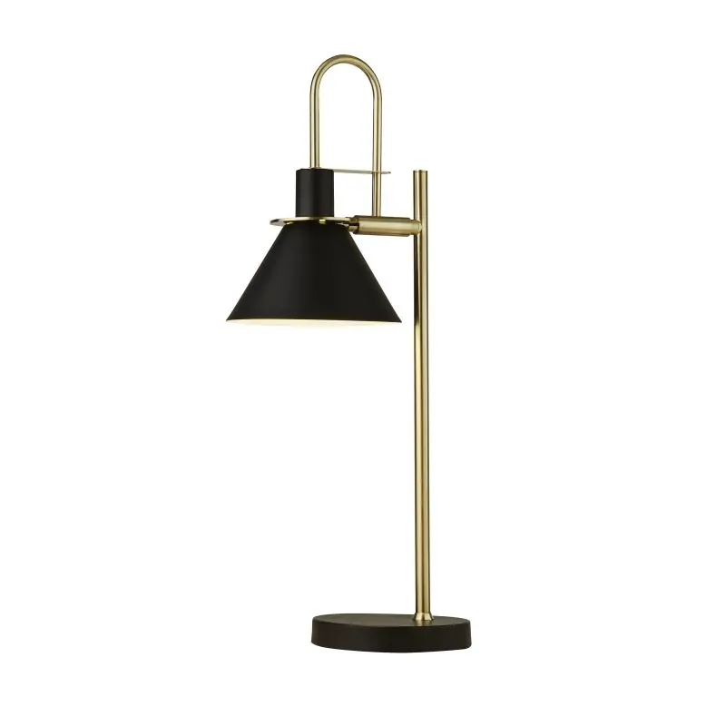 Garantie Inbegrepen Searchlight Trombone - tafellamp - Ø 17,5 x 59,5 cm - zwart en messing