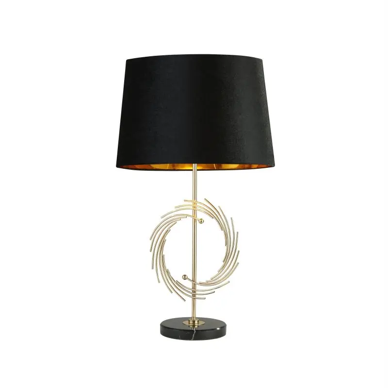Beste Prijs Searchlight Roman - tafellamp - 56 cm - zwart en goud