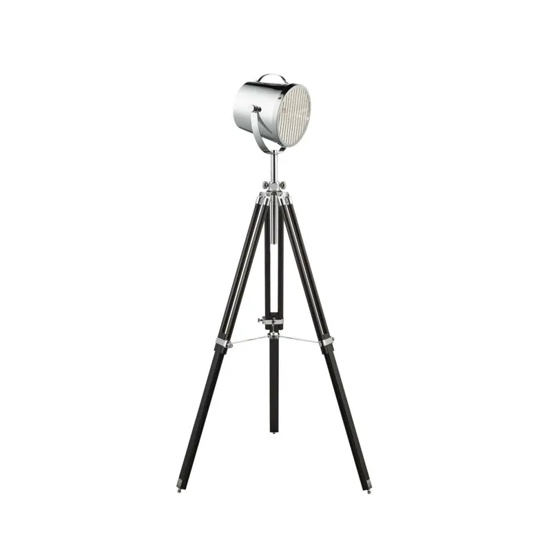 Geld-Terug-Garantie Searchlight Studio - staanlamp - 150 cm - zwart en chroom
