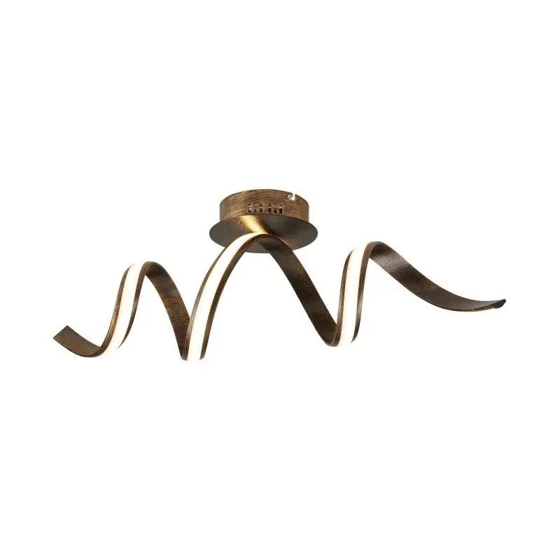 Fabrieksprijs Searchlight Ribbon - plafondverlichting - 78 x 21 x 26 cm - 25W dimbare LED incl. - rustiek bruin