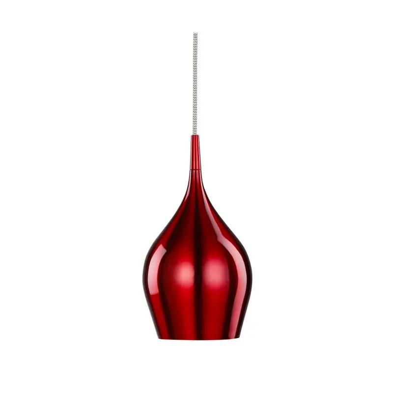 Searchlight Vibrant - hanglamp - Ø 12 x 142 cm - wijn rood Bulkbestelling