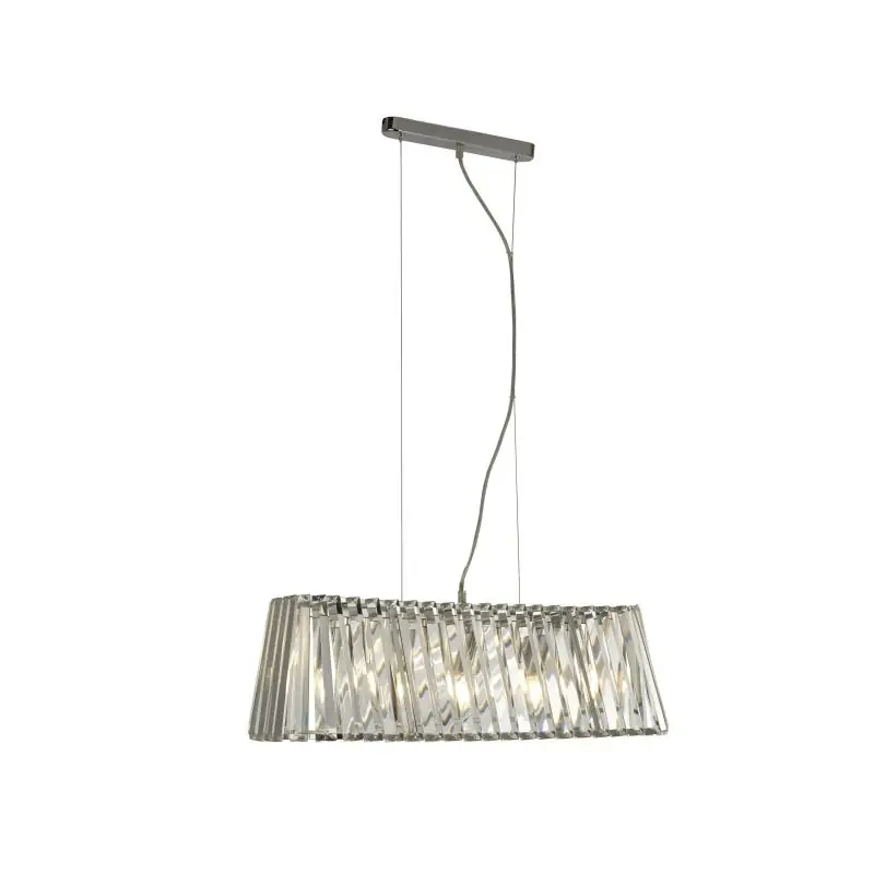 Gratis Retour Searchlight Tiara - hanglamp - 67 x 24 x 150 cm - chroom en transparant