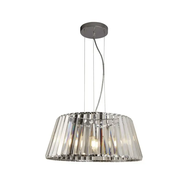 Favoriet Searchlight Tiara - hanglamp - Ø 47 x 150 cm - chroom en transparant