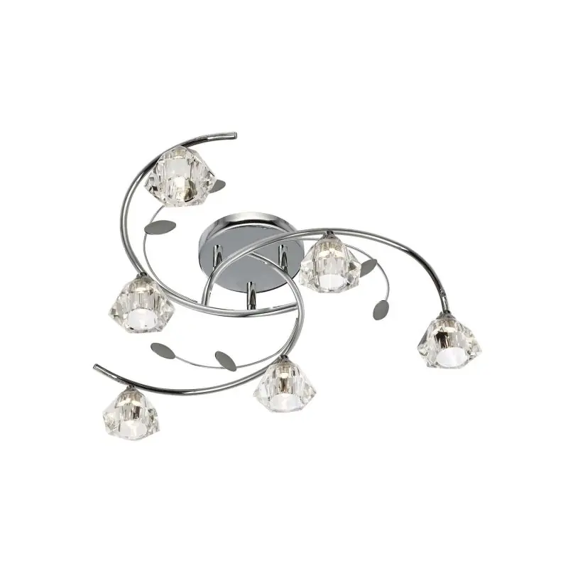 Gratis Retour Searchlight Sierra - plafondverlichting - Ø 61 x 18 cm - chroom