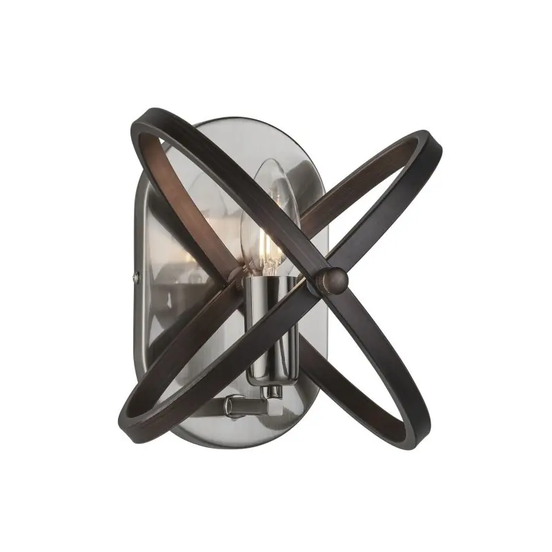 Superprijs Searchlight Hoopla - wandverlichting - 23 x 20 cm - tin en bruin