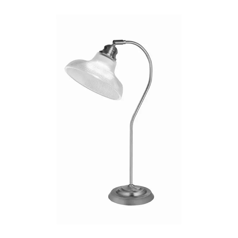 Betaalbaar Searchlight Bistro III - tafellamp - 25 x 20 x 45 cm - satijn zilver