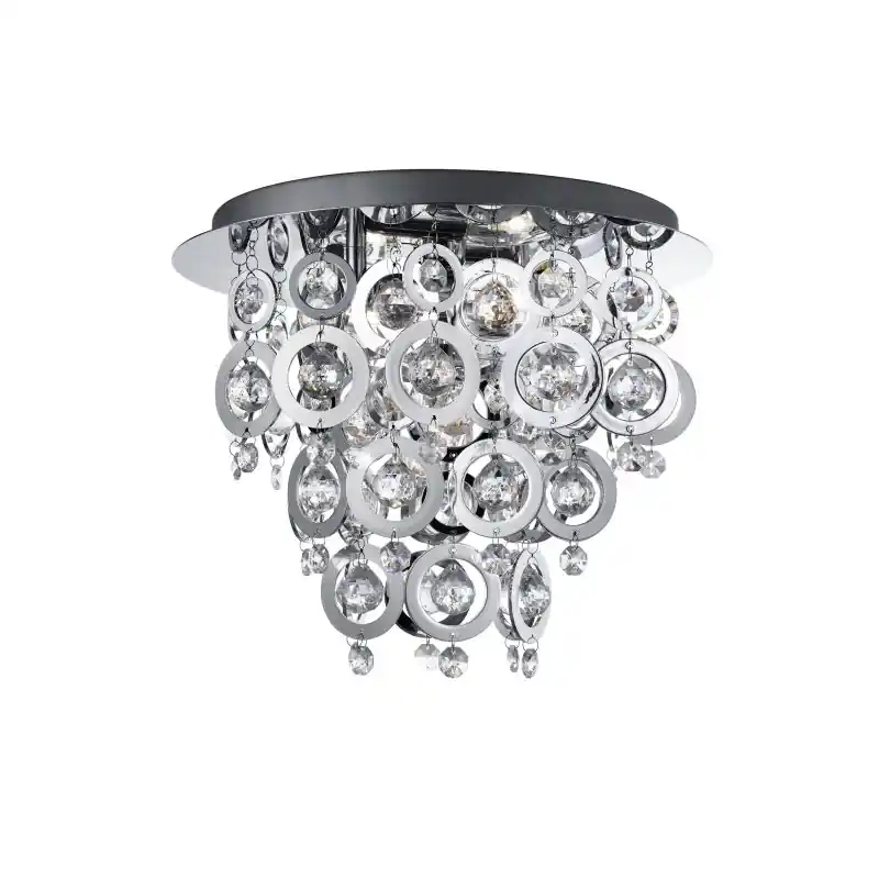 Dagaanbieding Searchlight Nova - plafondverlichting - Ø 35 x 29 cm - chroom