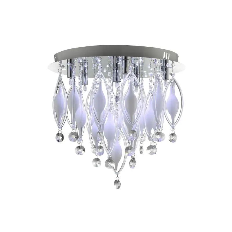 Superprijs Searchlight Spindle - plafondverlichting met afstandsbediening - Ø 44 x 43 cm - 2W LED incl. - chroom