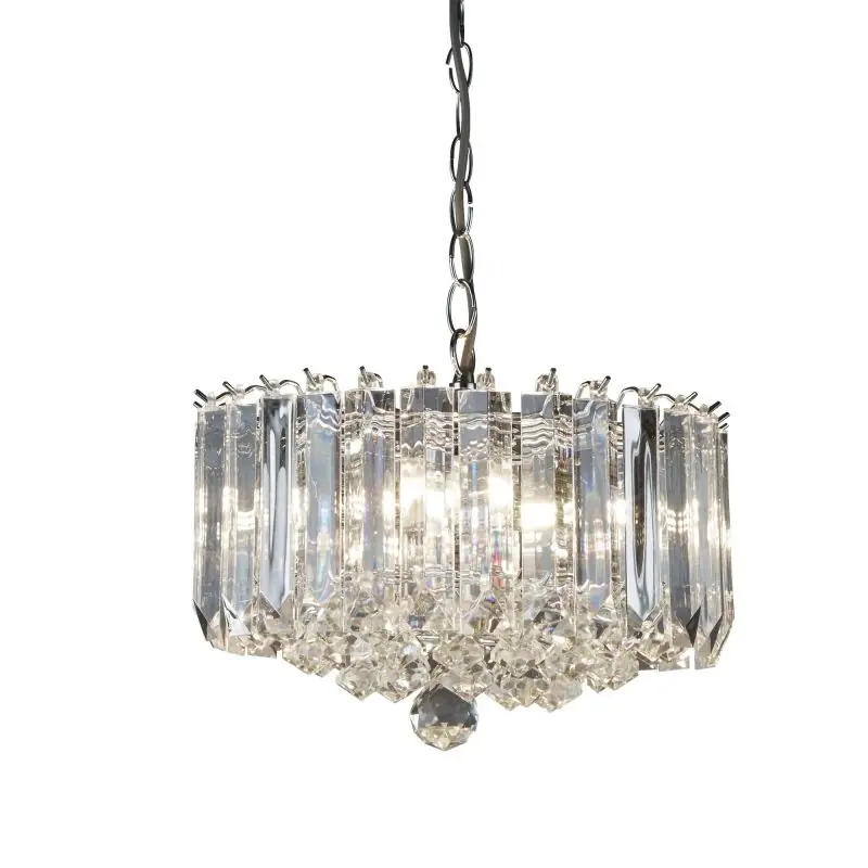 Gereduceerde Prijs Searchlight Sigma - hanglamp - Ø 35 x 100 cm - chroom