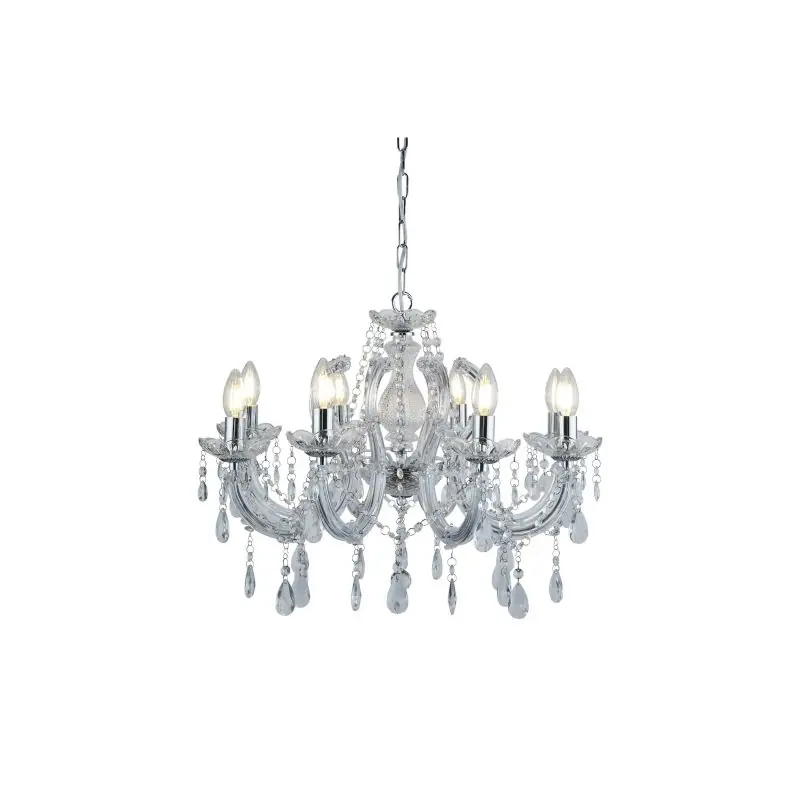 Speciale Aanbieding Searchlight Marie Therese - luster - Ø 61 x 100 cm - chroom
