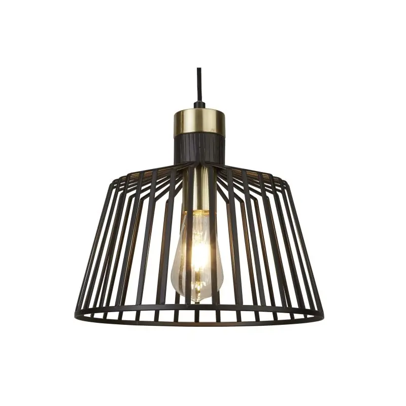 Weekendaanbieding Searchlight Bird Cage - hanglamp - Ø 30 x 150 cm - mat zwart