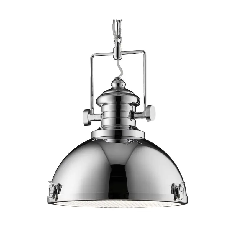 Direct Verzonden Searchlight Industrial Pendants - hanglamp - Ø 39 x 150 cm - chroom