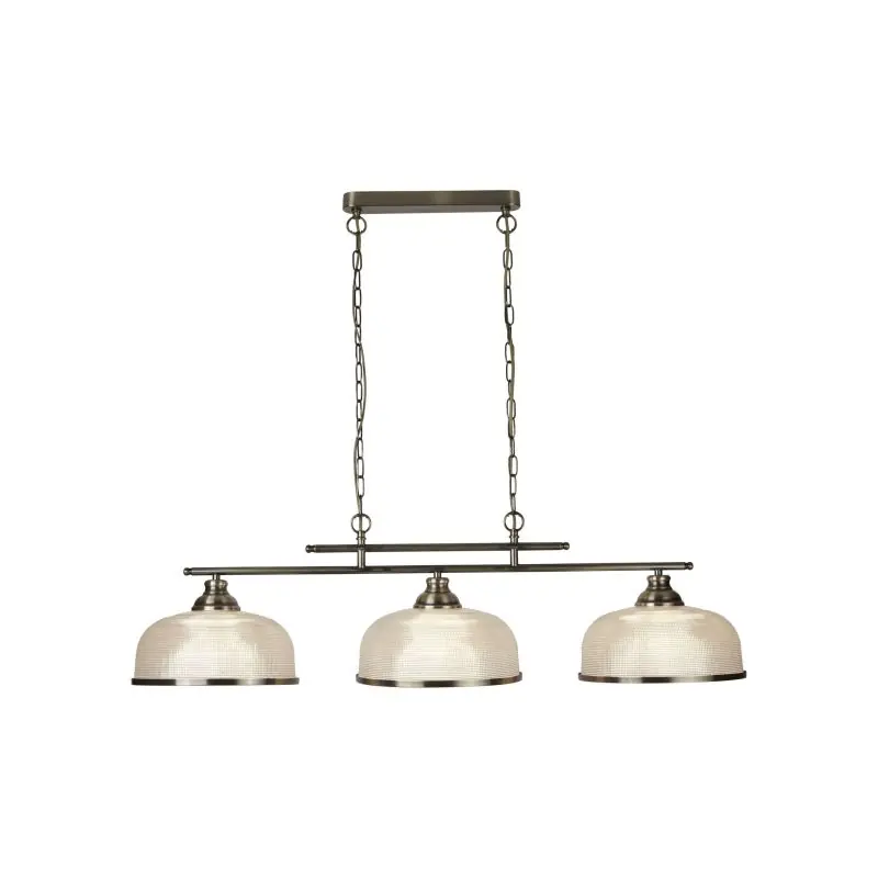 Tijdelijk Beschikbaar Searchlight Bistro II - hanglamp - 99 x 27 x 80 cm - antiek messing