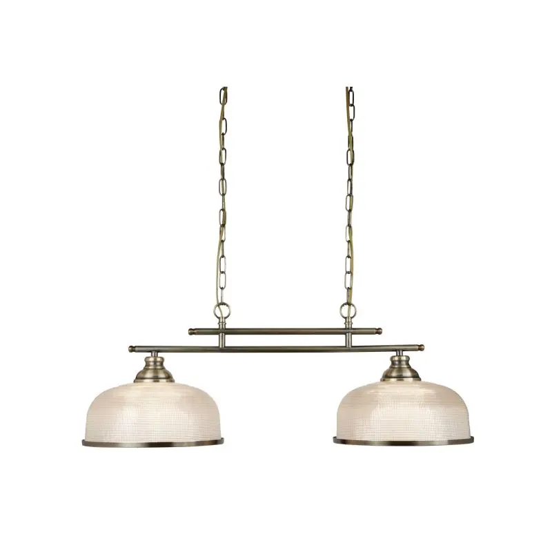 Snelle Levering Searchlight Bistro II - hanglamp - 75 x 27 x 80 cm - antiek messing