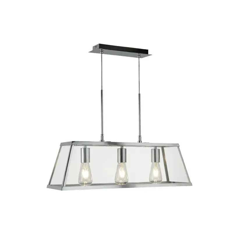 Searchlight Voyager - hanglamp - 65 x 20 x 100 cm - chroom Meest Verkocht