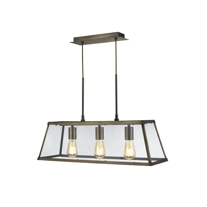 Searchlight Voyager - hanglamp - 65 x 20 x 100 cm - antiek messing Plaats Bestelling