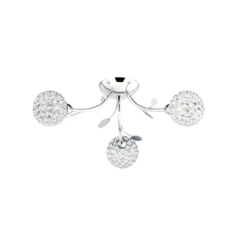 Tijdelijk Beschikbaar Searchlight Bellis II - plafondverlichting - Ø 54 x 17 cm - chroom