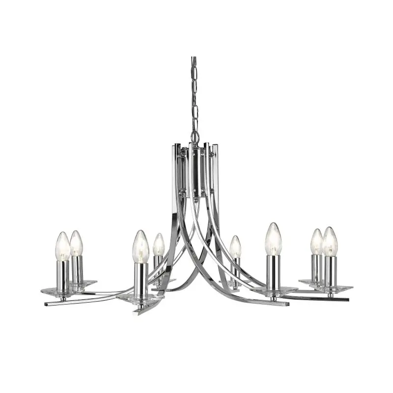 Alleen Vandaag Searchlight Ascona - luster - Ø 75 x 145 cm - chroom