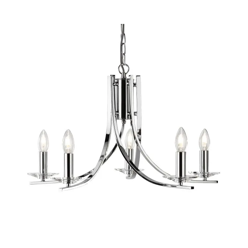 Betrouwbaar Searchlight Ascona - luster - Ø 62 x 90 cm - chroom