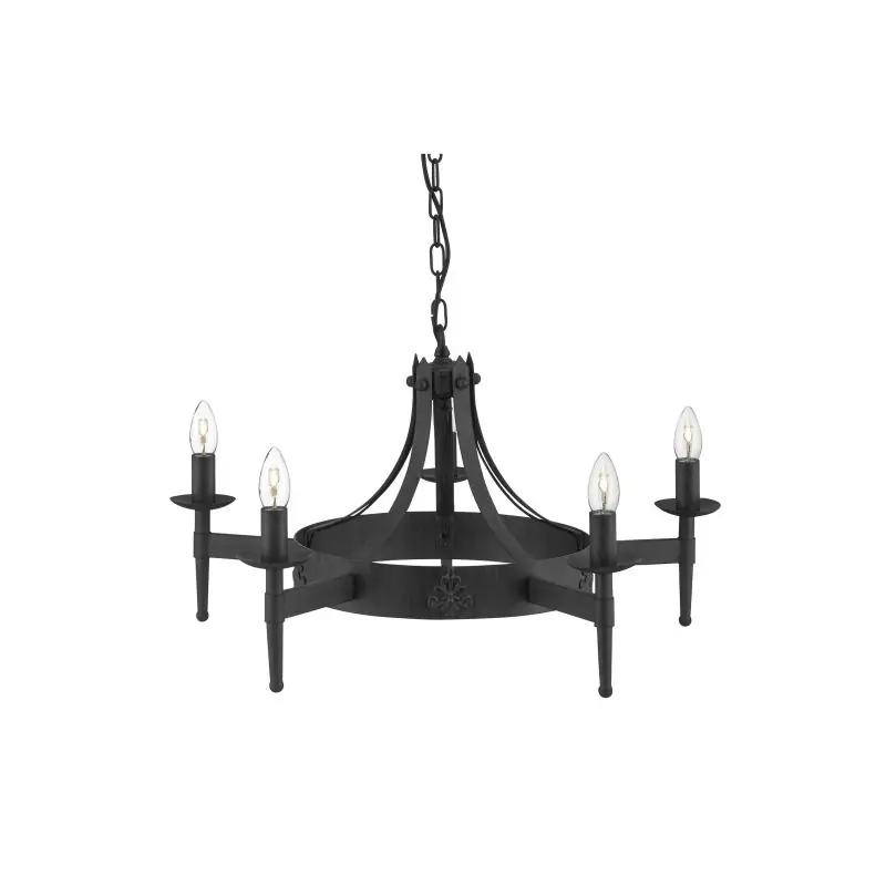 Direct Verzonden Searchlight Cartwheel - luster - Ø 67 x 90 cm - zwart