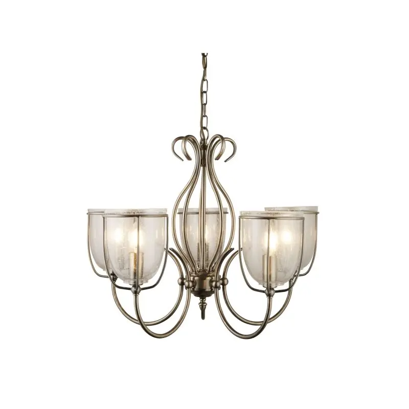 Express Levering Searchlight Silhouette - luster - Ø 52 x 100 cm - antiek messing