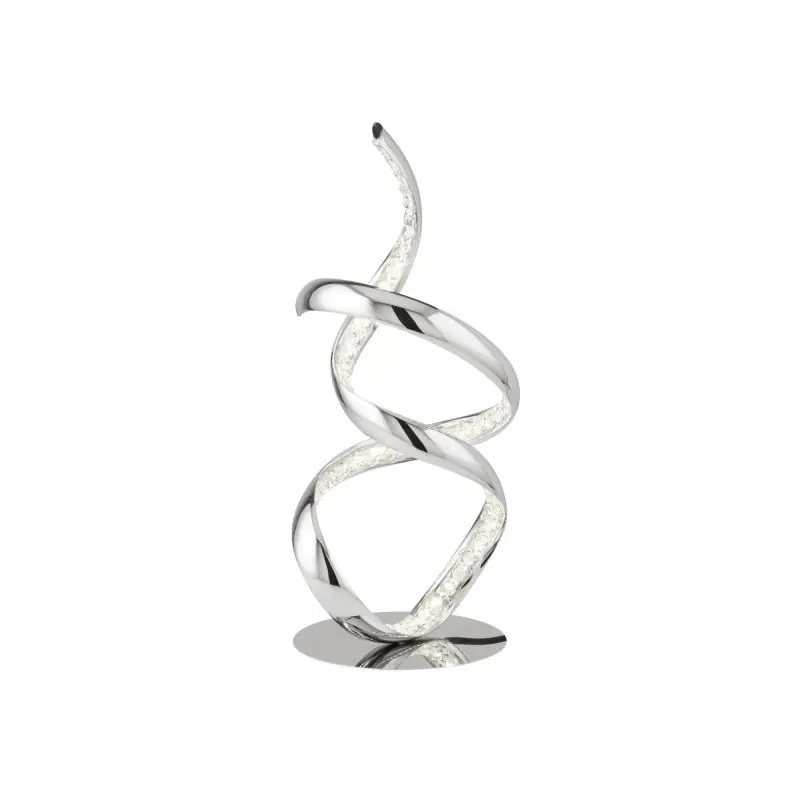 Searchlight Twirls - tafellamp - 18,5 x 39,5 cm - 13W LED incl. - chroom Exclusief
