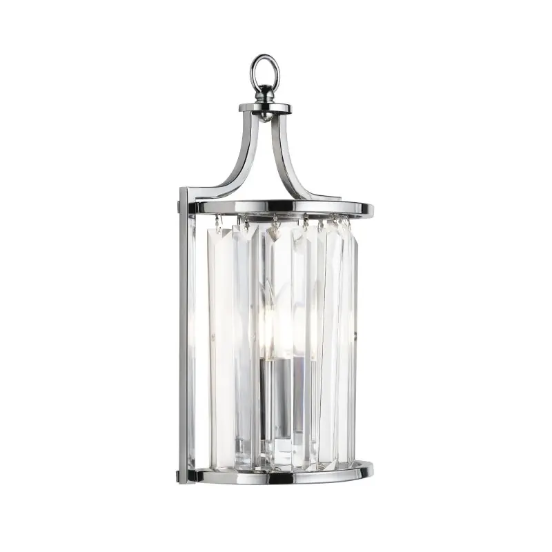 Searchlight Victoria - wandverlichting - 8 x 35 cm - chroom en transparant Weekendaanbieding