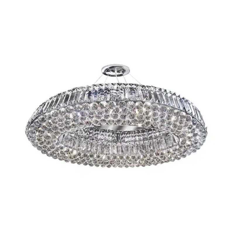 Searchlight Vesuvius - hanglamp - 83 x 52 x 120 cm - chroom Budget