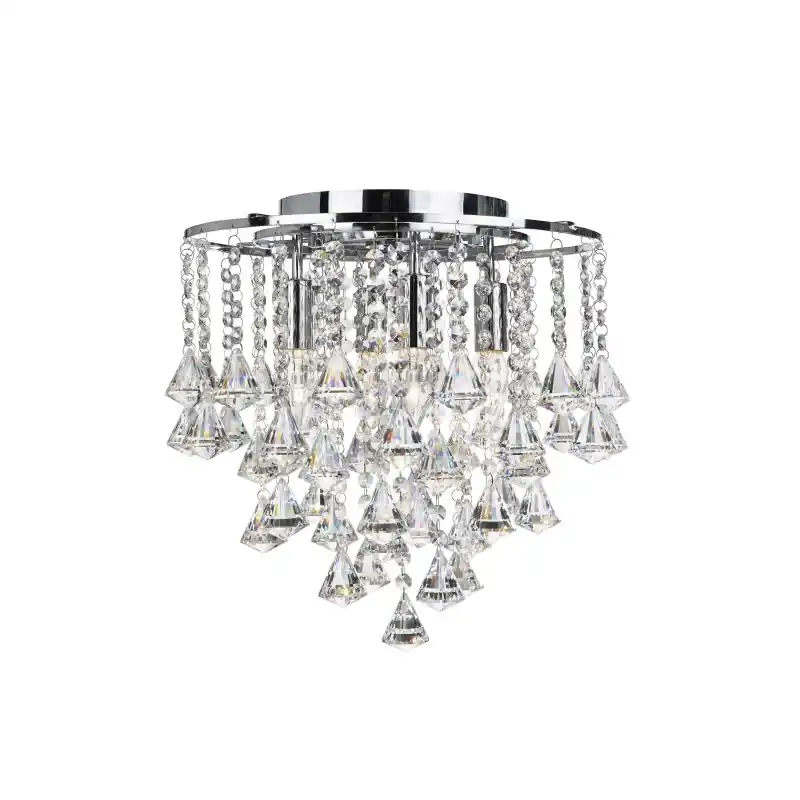 Speciale Aanbieding Searchlight Dorchester - plafondverlichting - Ø 36 x 40 cm - chroom