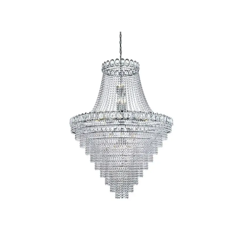 Seizoensaanbieding Searchlight Louis Philipe - luster - Ø 100 x 195 cm - chroom