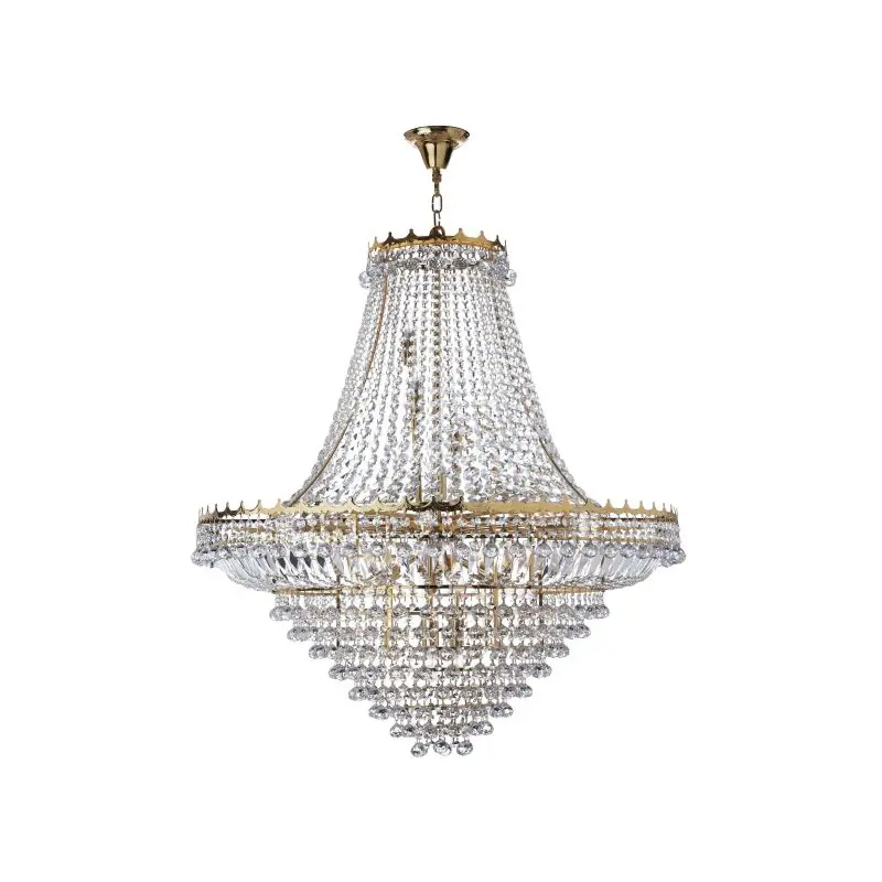 Hoge Kwaliteit Searchlight Versailles - luster - Ø 102 x 350 cm - goud en transparant