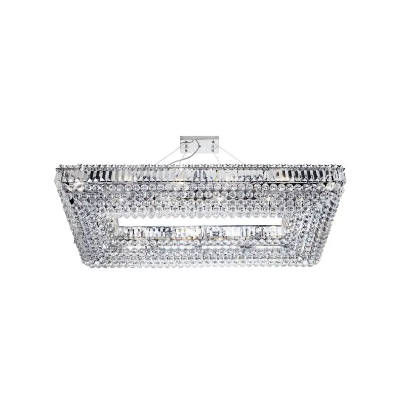 Budget Searchlight Vesuvius - hanglamp - 120 x 62 x 110 cm - chroom en transparant