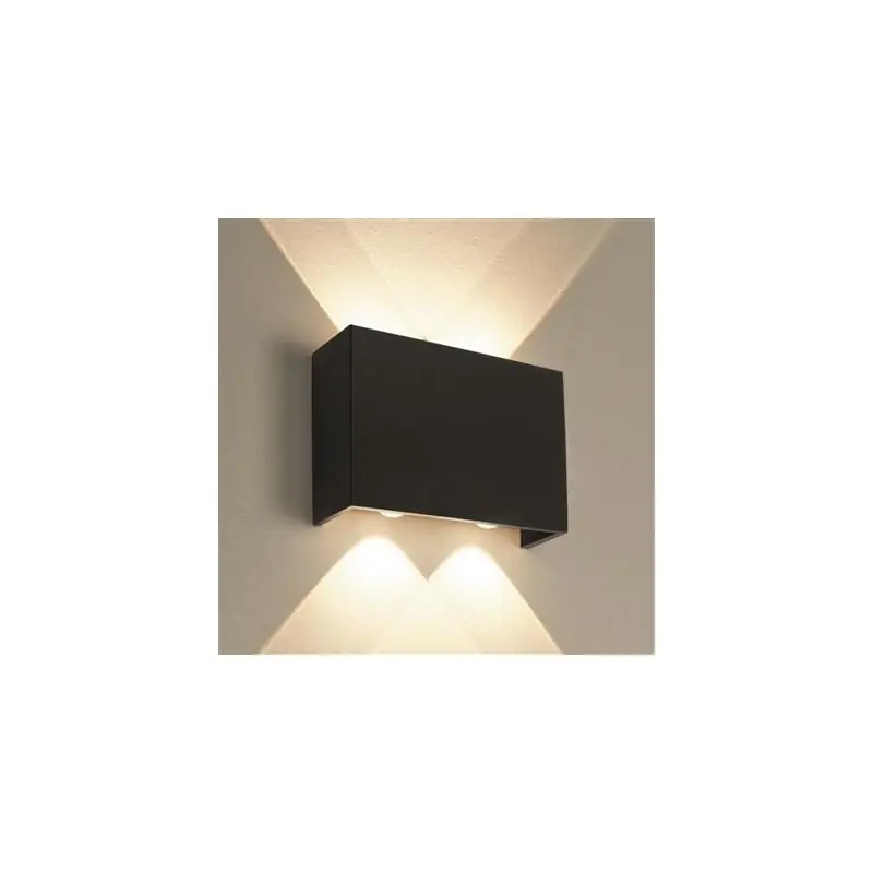 Hoge Kwaliteit Projectlight Helmut - wandverlichting - 8 x 4 x 12,5 cm - 7W dimbare LED incl. - zwart