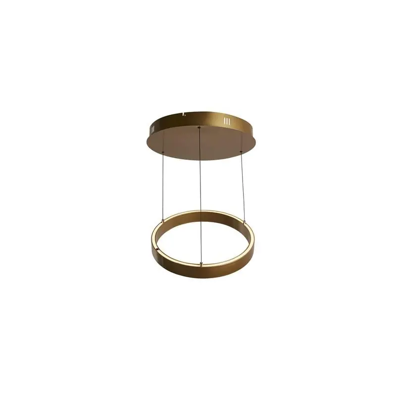Uitverkoop Searchlight Layla - hanglamp -Ø 44 x 190 cm - 29W dim-to-warm LED incl. - beweging gestuurd - satijn goud