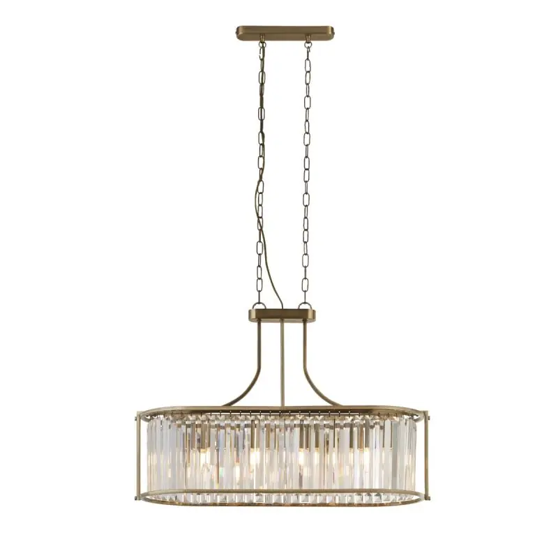 Searchlight Victoria - hanglamp - 78 x 30 x 150 cm - goud Favoriet