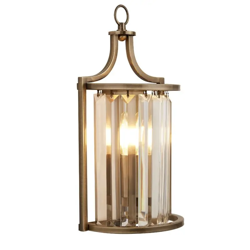 Speciale Aanbieding Searchlight Victoria - wandverlichting - 8 x 35 cm - goud en transparant